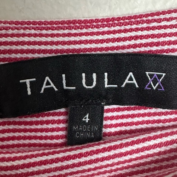 Talula Aritzia Size 4 Pink Striped Sailor High Waist Shorts Button Front - Picture 4 of 6